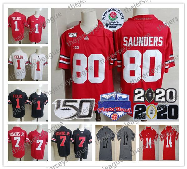 2020 champion patch ohio state buckeyes 150th custom stitched red black white #80 saunders 14 kj hill jr. 17 chris olave ncaa jersey, Black;red
2020 champion patch ohio state buckeyes 150th custom stitched red black white #80 saunders 14 kj hill jr. 17 chris olave ncaa jersey, Black;red
