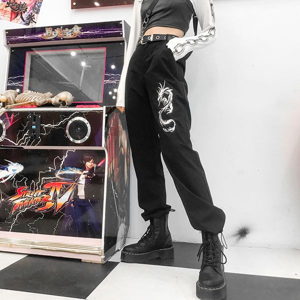 womens joggers women trousers style chinese dragon embroidery cargo pants women black high waist pocket trousers streetwear sweatpants, Black;white
womens joggers women trousers style chinese dragon embroidery cargo pants women black high waist pocket trousers streetwear sweatpants, Black;white