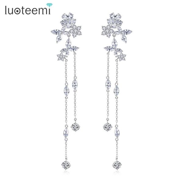 luoteemi exquisit fairy flower long thing chain drop dangle earrings for women girls wedding dating clear cz fashion jewelry, Silver
luoteemi exquisit fairy flower long thing chain drop dangle earrings for women girls wedding dating clear cz fashion jewelry, Silver