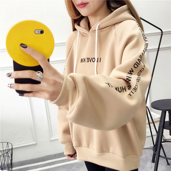 Harajuku Letters Printed Casual Hooded Hoodies Pullover Women Autumn Thick Loose Sweatshirt Female Thicken Coat
Harajuku Letters Printed Casual Hooded Hoodies Pullover Women Autumn Thick Loose Sweatshirt Female Thicken Coat