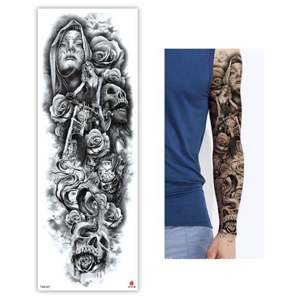 long full arm rose clock temporary tattoos for men women tatoo body leg art makeup large tiger flower fake tattoo stickers
long full arm rose clock temporary tattoos for men women tatoo body leg art makeup large tiger flower fake tattoo stickers