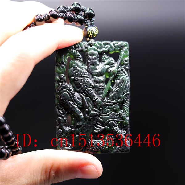 chinese black green jade warrior guan gong double-sided hollow carved pendant natural necklace charm jewellery amulet gifts, Silver
chinese black green jade warrior guan gong double-sided hollow carved pendant natural necklace charm jewellery amulet gifts, Silver