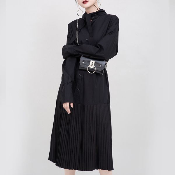 qpfjqd new korean fashion women irregular collar pleated casual dresses 2020 spring autumn loose women sweet dress, Black;gray
qpfjqd new korean fashion women irregular collar pleated casual dresses 2020 spring autumn loose women sweet dress, Black;gray