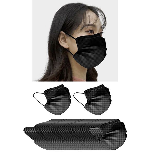 100 pieces adults disposable anti-haze face mouth mask dustproof black 
100 pieces adults disposable anti-haze face mouth mask dustproof black