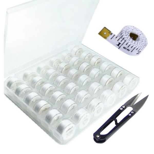 36 pcs bobbins with black sewing thread and bobbin case organizer come with measure tape and sewing scissor for brother singer b
36 pcs bobbins with black sewing thread and bobbin case organizer come with measure tape and sewing scissor for brother singer b