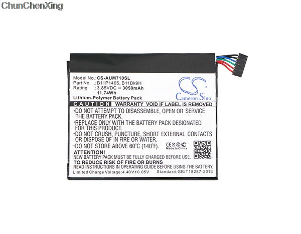 cameron sino 3050mah battery b11bk9h, b11p1405 for asus k01a, me170cx, me7000c, me70cx, memo pad 7 me70cx
cameron sino 3050mah battery b11bk9h, b11p1405 for asus k01a, me170cx, me7000c, me70cx, memo pad 7 me70cx