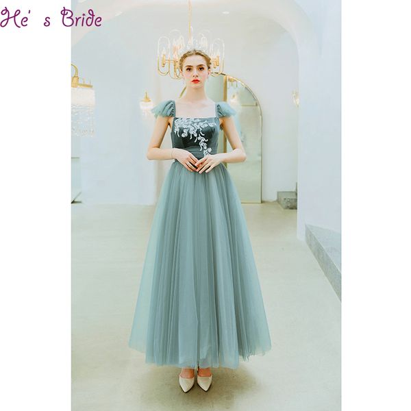 he's bride new dark green vintage elegant banquet square collar ankle-length formal evening dress a-line vestido de novia, White;black
he's bride new dark green vintage elegant banquet square collar ankle-length formal evening dress a-line vestido de novia, White;black