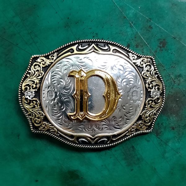 1 pcs silver gold lace flower d letter western cowboy belt buckle fit 4cm wide jeans belts, Slivery;black
1 pcs silver gold lace flower d letter western cowboy belt buckle fit 4cm wide jeans belts, Slivery;black