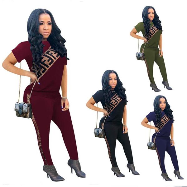 2019 brand de igner women track uit f letter print 2pc et hort leeve t hirt pencil pant port uit outdoor brand outfit a341, Gray
2019 brand de igner women track uit f letter print 2pc et hort leeve t hirt pencil pant port uit outdoor brand outfit a341, Gray