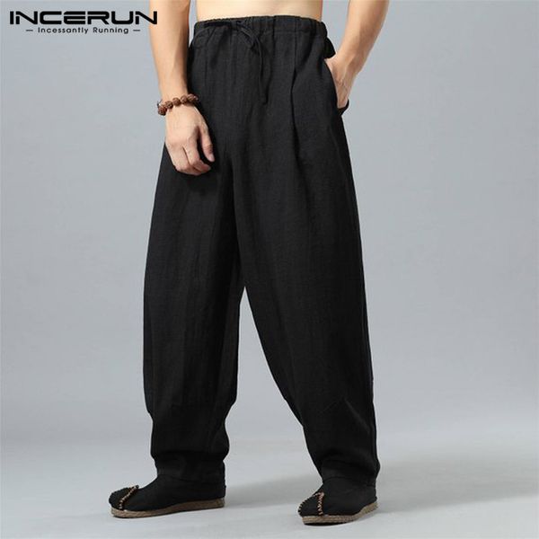 incerun 2019 chinese style men casual pants drawstring cotton solid vintage trousers men loose pantalon harajuku harem pants, Black
incerun 2019 chinese style men casual pants drawstring cotton solid vintage trousers men loose pantalon harajuku harem pants, Black