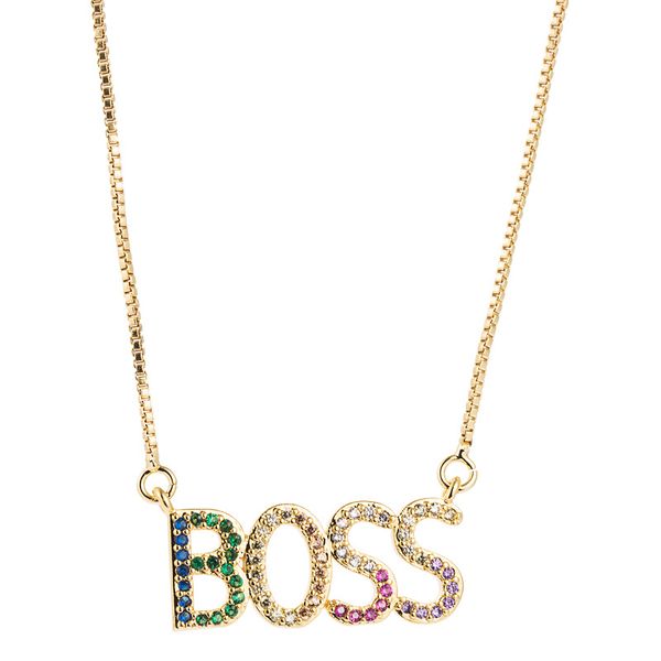 personalized colored zircon boss letter pendant necklace for woman party casual fashion clavicle chain for woman gifts, Silver
personalized colored zircon boss letter pendant necklace for woman party casual fashion clavicle chain for woman gifts, Silver
