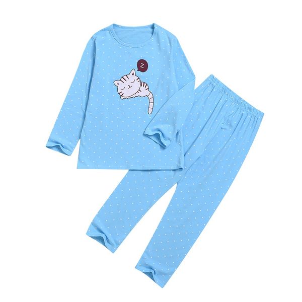 children kids long sleeve cartoon cat printed blouse+pants pajamas set suit comfortbale soft kids cloths, White
children kids long sleeve cartoon cat printed blouse+pants pajamas set suit comfortbale soft kids cloths, White
