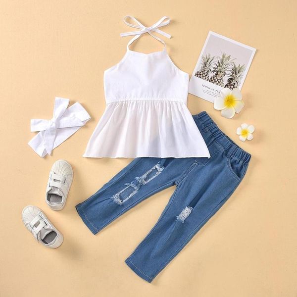 patpat 2020 new summer 3-piece baby / toddler girl casual solid and ribbed jeans with headband set, White
patpat 2020 new summer 3-piece baby / toddler girl casual solid and ribbed jeans with headband set, White