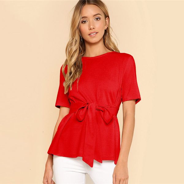 womens summer blouse belt self keyhole back blouse solid short sleeve summer women office ladies work elegant blouse, White
womens summer blouse belt self keyhole back blouse solid short sleeve summer women office ladies work elegant blouse, White