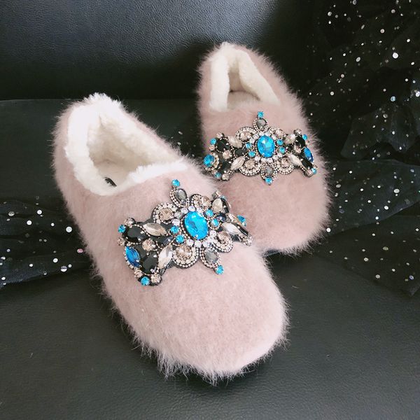 new designer wool luxury flat shoes woman round toe sapphire crystal shoes slip on casual mules women fashion mink, Black
new designer wool luxury flat shoes woman round toe sapphire crystal shoes slip on casual mules women fashion mink, Black