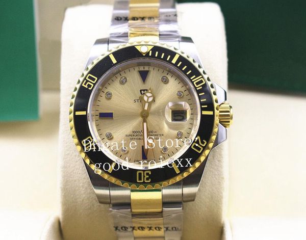 mens sapphire crystal mechanical 2813 ceramic bezel watch men champagne index dial superlative date 116613 sub gold steel sport dive watches, Slivery;brown
mens sapphire crystal mechanical 2813 ceramic bezel watch men champagne index dial superlative date 116613 sub gold steel sport dive watches, Slivery;brown