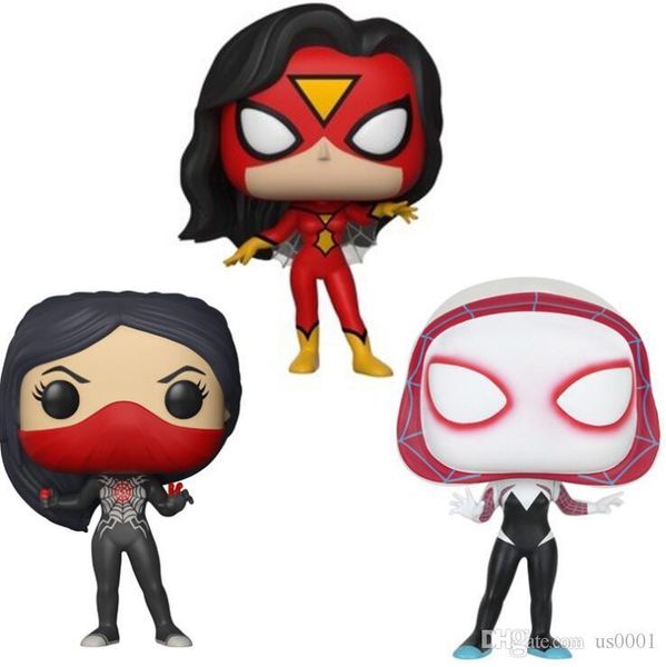 kawaii funko pop marvel spider woman #392 spider gwen #146 vinyl action figure with box popular toy high quality
kawaii funko pop marvel spider woman #392 spider gwen #146 vinyl action figure with box popular toy high quality