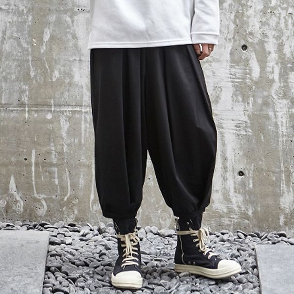 men's pants man wide leg casual japan streetwear loose harem male joggers sweatpants, Black
men's pants man wide leg casual japan streetwear loose harem male joggers sweatpants, Black