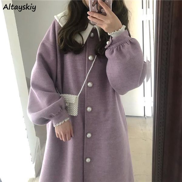 wool blends women turn-down collar harajuku students womens korean style ulzzang medium-long coat trendy comfortable delicate, Black
wool blends women turn-down collar harajuku students womens korean style ulzzang medium-long coat trendy comfortable delicate, Black