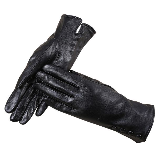 womans leather gloves sheepskin gloves for women ladies black guantes genuine leather fashion womans 2018 mittens, Blue;gray
womans leather gloves sheepskin gloves for women ladies black guantes genuine leather fashion womans 2018 mittens, Blue;gray