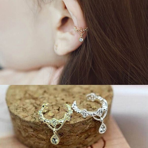 elegant earclip ear bone folder ear cuff wrap rhinestone cartilage clip on earring fashion lovely gifts m65, Silver
elegant earclip ear bone folder ear cuff wrap rhinestone cartilage clip on earring fashion lovely gifts m65, Silver