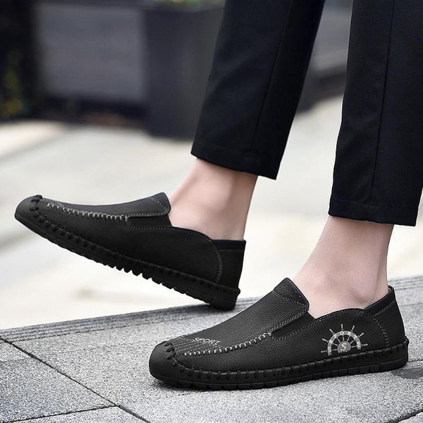 kancoold leather casual shoes men's solid color round toe shoes men sewing flat heel slip on leather men size38-48, Black
kancoold leather casual shoes men's solid color round toe shoes men sewing flat heel slip on leather men size38-48, Black