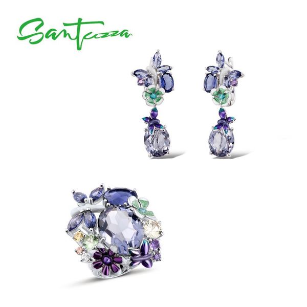 santuzza silver jewelry set for women 925 sterling silver butterfly purple stones ring earrings fashion jewelry handmade enamel cx200623, Slivery;golden
santuzza silver jewelry set for women 925 sterling silver butterfly purple stones ring earrings fashion jewelry handmade enamel cx200623, Slivery;golden