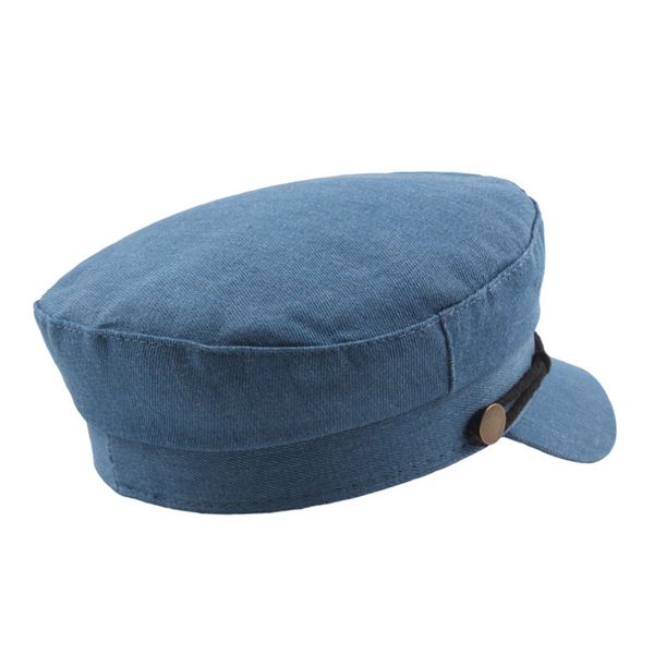 sagace fashion hats autumn winter denim hat female casual navy hat british retro copper buckle flat hats cotton military caps, Blue;gray
sagace fashion hats autumn winter denim hat female casual navy hat british retro copper buckle flat hats cotton military caps, Blue;gray