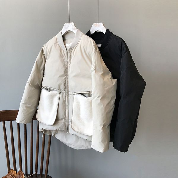 2019 new autumn winter large pockets loose female outwear keep warm long sleeve baseball wadded jackets students parkas, Black
2019 new autumn winter large pockets loose female outwear keep warm long sleeve baseball wadded jackets students parkas, Black