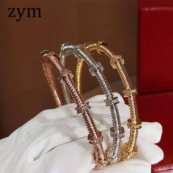 zympopular brand s925 pure silver screw bracelet 5a zircon european and american bracelet fashion women's, Golden;silver
zympopular brand s925 pure silver screw bracelet 5a zircon european and american bracelet fashion women's, Golden;silver