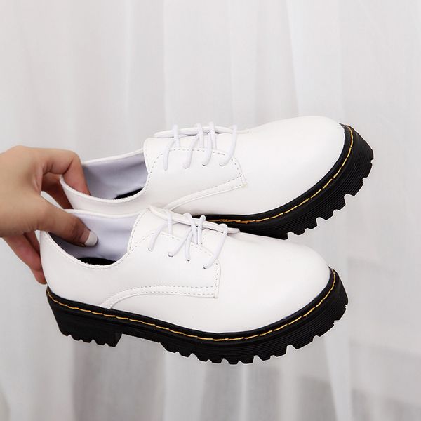 british style round toe womens derby shoes platform casual female sneakers flats preppy leather creepers dress solid med, Black
british style round toe womens derby shoes platform casual female sneakers flats preppy leather creepers dress solid med, Black