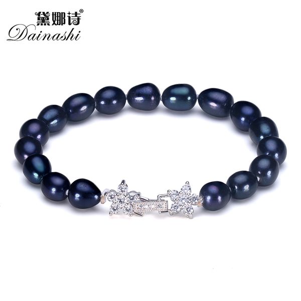 dainashi elegant black pearl bracelet,natural freshwater pearl bracelet for women fine silver jewelry gift box, Golden;silver
dainashi elegant black pearl bracelet,natural freshwater pearl bracelet for women fine silver jewelry gift box, Golden;silver
