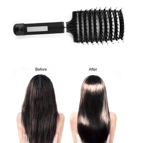 women hair scalp massage comb bristle nylon hairbrush wet curly detangle hair brush for salon hairdressing styling tools, Silver
women hair scalp massage comb bristle nylon hairbrush wet curly detangle hair brush for salon hairdressing styling tools, Silver