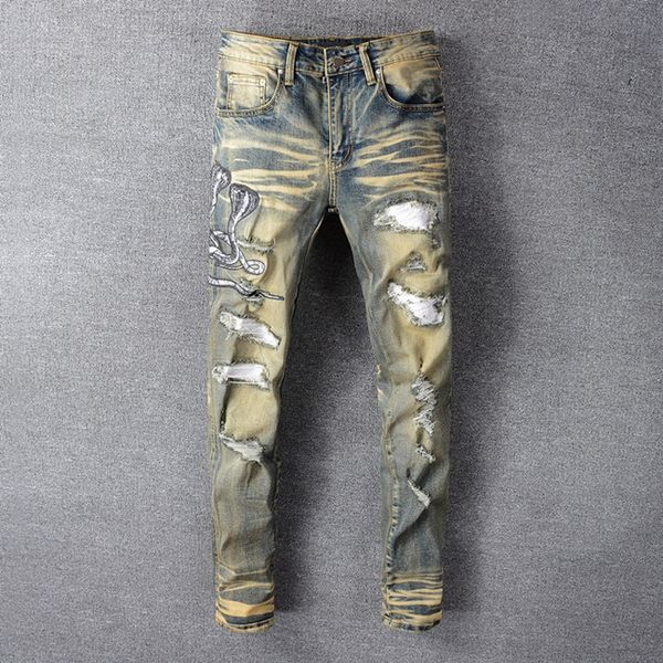 brand new mens jeans distressed ripped designer pants slim fit motorcycle biker denim jeans2020 fashion jeans pour hommes, Blue
brand new mens jeans distressed ripped designer pants slim fit motorcycle biker denim jeans2020 fashion jeans pour hommes, Blue