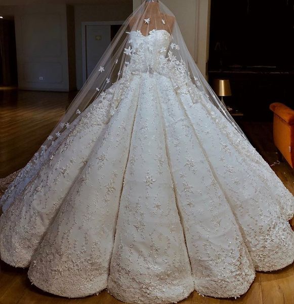 charming arabic dubai wedding dresses vestido de novia sweetheart neckline princess ball gown floral appliques bridal gowns, White
charming arabic dubai wedding dresses vestido de novia sweetheart neckline princess ball gown floral appliques bridal gowns, White