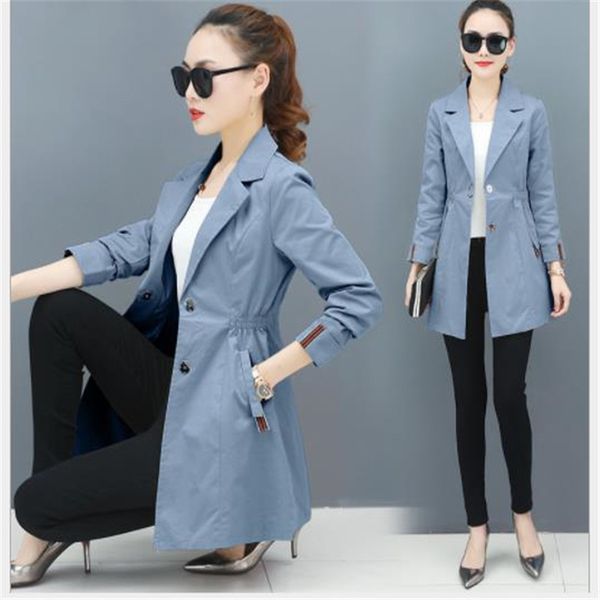 new 2020 spring autumn women trench coat button coat female medium-long turn-down collar slim windbreak overcoat plus size m302, Tan;black
new 2020 spring autumn women trench coat button coat female medium-long turn-down collar slim windbreak overcoat plus size m302, Tan;black
