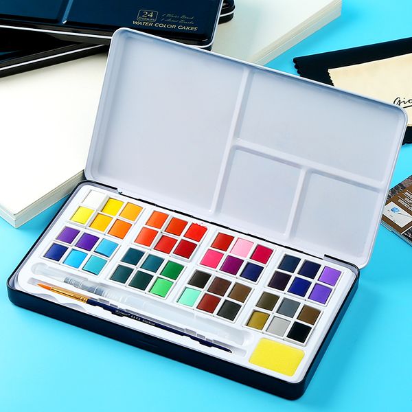 18/24/36/48 colors solid water color paint set metal iron box watercolor painting pigment pocket set for drawing art supplies
18/24/36/48 colors solid water color paint set metal iron box watercolor painting pigment pocket set for drawing art supplies