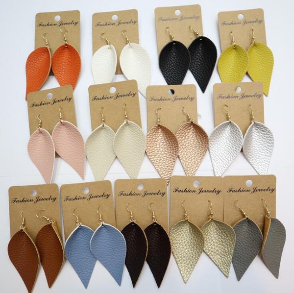 new design leaves pu leather earrings 13colors leaf earrings dangle drop charm pendant ear hook eardrop women jewelry statement accessory, Golden;silver
new design leaves pu leather earrings 13colors leaf earrings dangle drop charm pendant ear hook eardrop women jewelry statement accessory, Golden;silver
