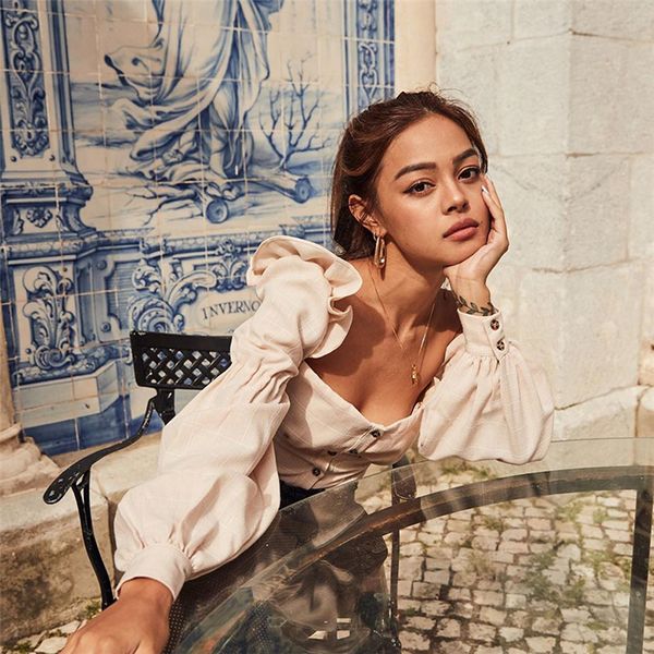 foridol elegant blouse women autumn long sleeve ruffles solid vintage womens and blouses women shirts off shoulder, White
foridol elegant blouse women autumn long sleeve ruffles solid vintage womens and blouses women shirts off shoulder, White