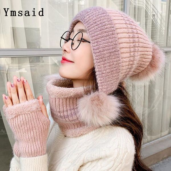 beanie/skull caps women hair knitted hats scarf gloves set warm thick skullies hat fur pompoms ski cap sweet girls winter beanie, Blue;gray
beanie/skull caps women hair knitted hats scarf gloves set warm thick skullies hat fur pompoms ski cap sweet girls winter beanie, Blue;gray