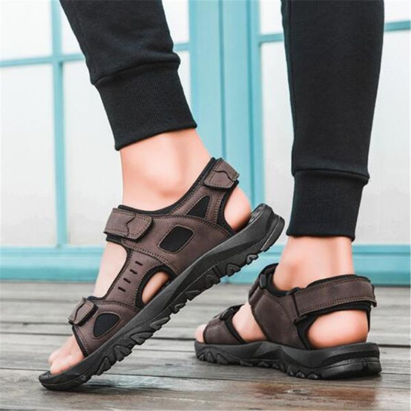 men casual sandals microfiber leather summer shoes cool fashion men's beach shoes comfortable outdoor hiking wading, Black
men casual sandals microfiber leather summer shoes cool fashion men's beach shoes comfortable outdoor hiking wading, Black