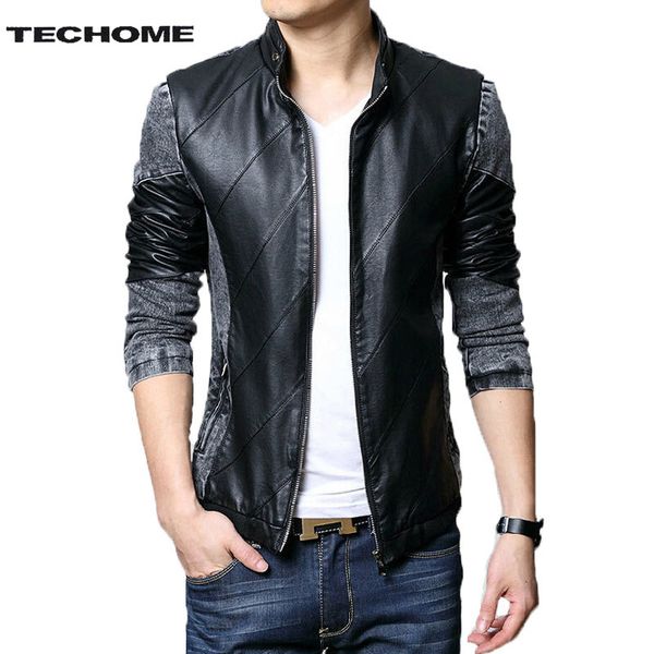 autumn winter nice installed pu leather stitching jeans coat of cultivate one's morality leather jackets 4xl motorcycle jacket, Black;brown
autumn winter nice installed pu leather stitching jeans coat of cultivate one's morality leather jackets 4xl motorcycle jacket, Black;brown