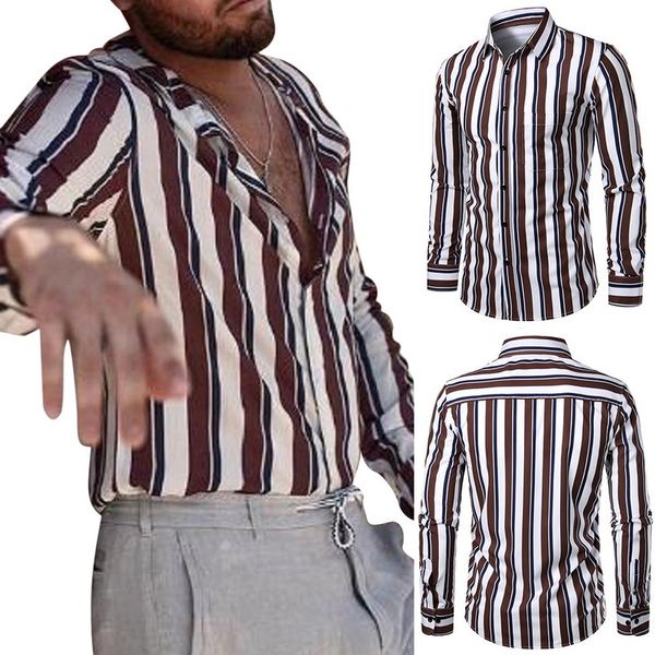 men's casual shirt slim fit men's casual button turn down-collar shirt long sleeve formal dress shirts men male striped clothing, White;black
men's casual shirt slim fit men's casual button turn down-collar shirt long sleeve formal dress shirts men male striped clothing, White;black