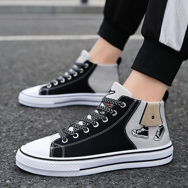 fashion cool men casual shoes lace up man boots canvas leisure casual men flats classic breathable comfortable sneakers man, Black
fashion cool men casual shoes lace up man boots canvas leisure casual men flats classic breathable comfortable sneakers man, Black