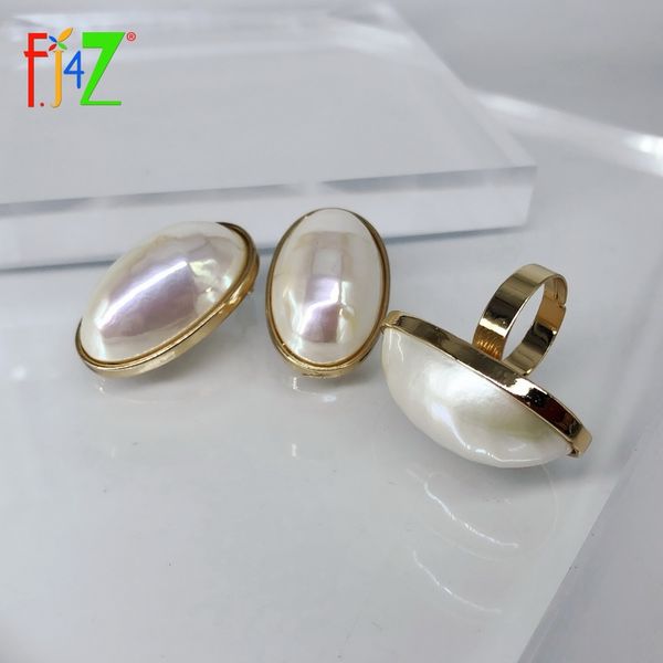 f.j4z new classic big pearl stud earrings for women fashion oversize finger rings baroque female jewelry sets dropship, Silver
f.j4z new classic big pearl stud earrings for women fashion oversize finger rings baroque female jewelry sets dropship, Silver