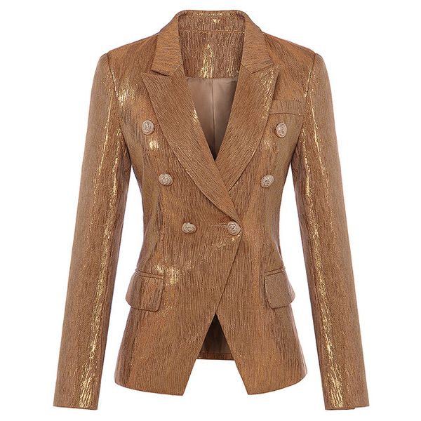 new fashion fall winter designer blazer women's lion metal buttons double breasted blazer jacket outer coat gold, White;black
new fashion fall winter designer blazer women's lion metal buttons double breasted blazer jacket outer coat gold, White;black