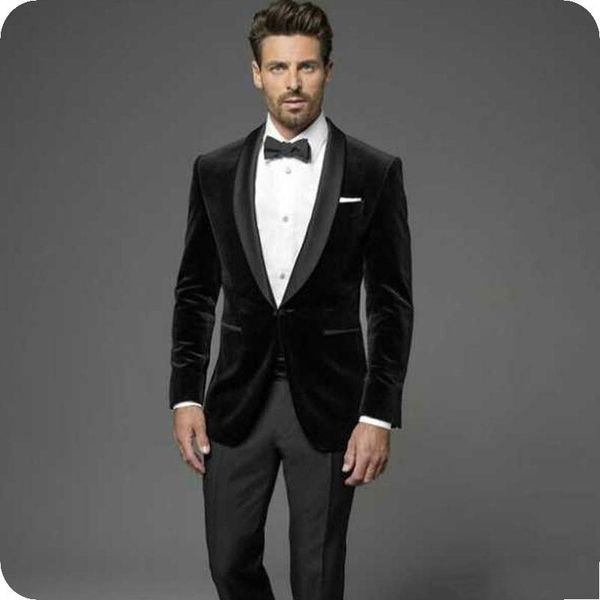 latest design one button black velvet groom tuxedos shawl lapel men suits 2 pieces wedding/prom/dinner blazer (jacket+pants+tie) w722, Black;gray
latest design one button black velvet groom tuxedos shawl lapel men suits 2 pieces wedding/prom/dinner blazer (jacket+pants+tie) w722, Black;gray