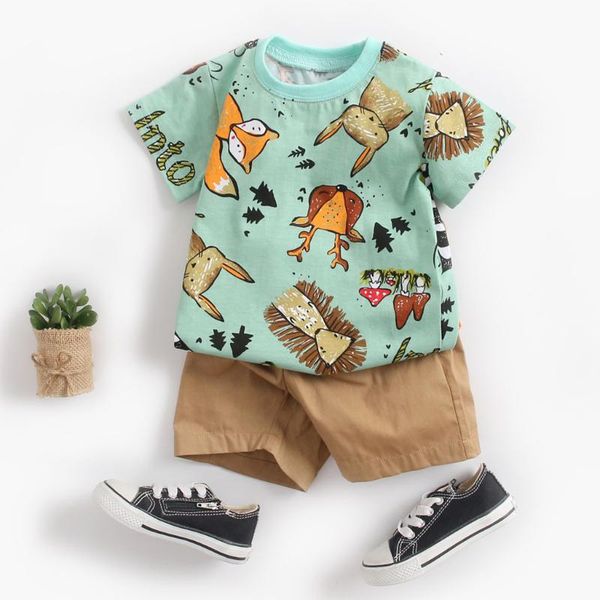 newborn infant baby boys girls clothes short sleeve cartoon print t-shirt shirt+solid shorts outfits set ropa para bebes, White
newborn infant baby boys girls clothes short sleeve cartoon print t-shirt shirt+solid shorts outfits set ropa para bebes, White