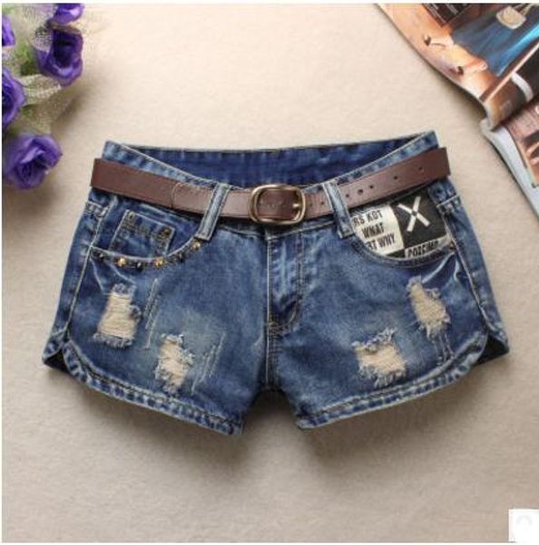 2020 summer women's hole denim shorts beggars shorts jean low waist without belt printing emale slim denim short j2304, White;black
2020 summer women's hole denim shorts beggars shorts jean low waist without belt printing emale slim denim short j2304, White;black
