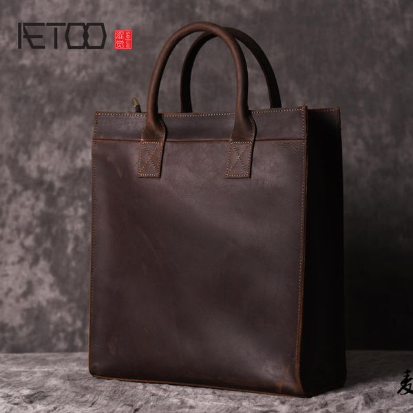 aetoo men 's vertical handbag european and american shoulder messenger bag business leather file package retro simple
aetoo men 's vertical handbag european and american shoulder messenger bag business leather file package retro simple